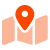 Orange map with a location drop point icon