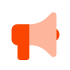Orange Megaphone Icon