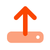 A vertical arrow icon